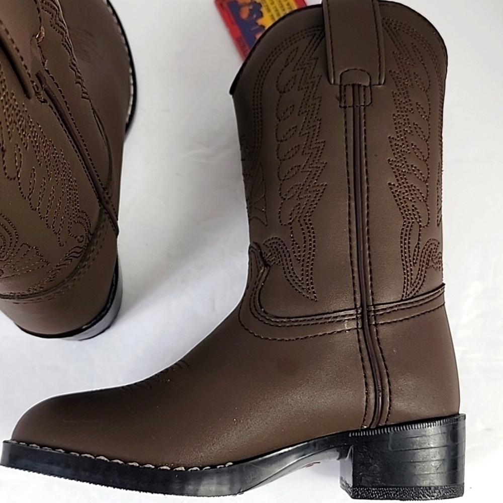 NWT Durango Boy's Brown Cowboy Boots, size 10D - Picture 6 of 10